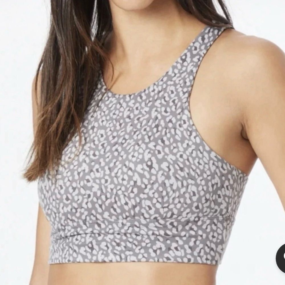 Varley Let's Move Harris Sports Bra grey & black size Large